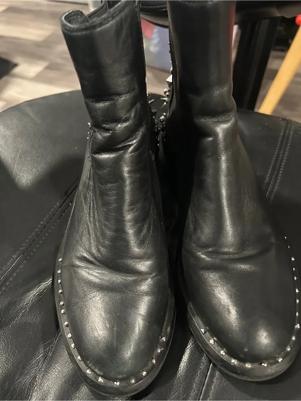 Sam Edelman Studded Black Leather Chelsea Boots - Image 5