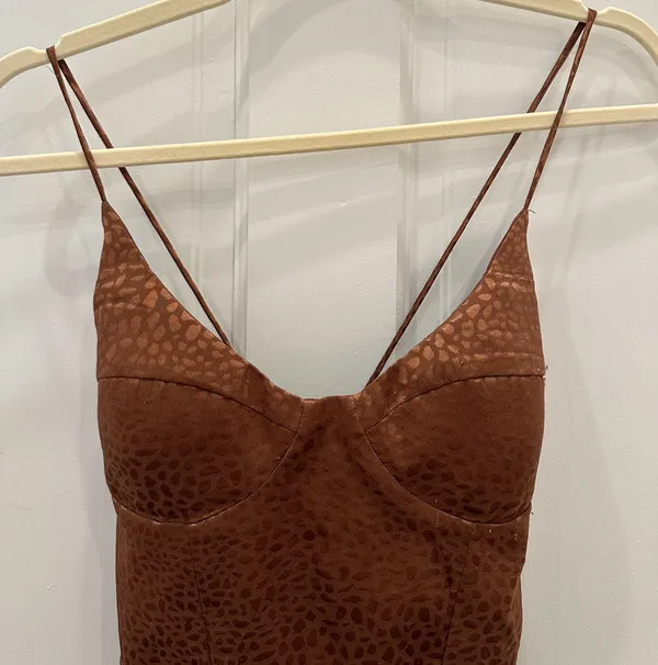 Runaway Brown Midi Dress - Image 2