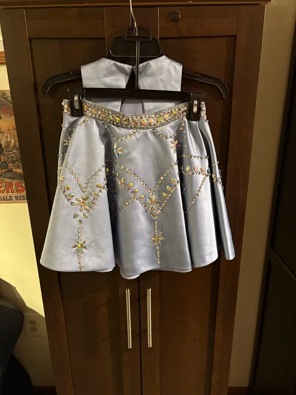 Blue jeweled homecoming two piece dress - Image 5