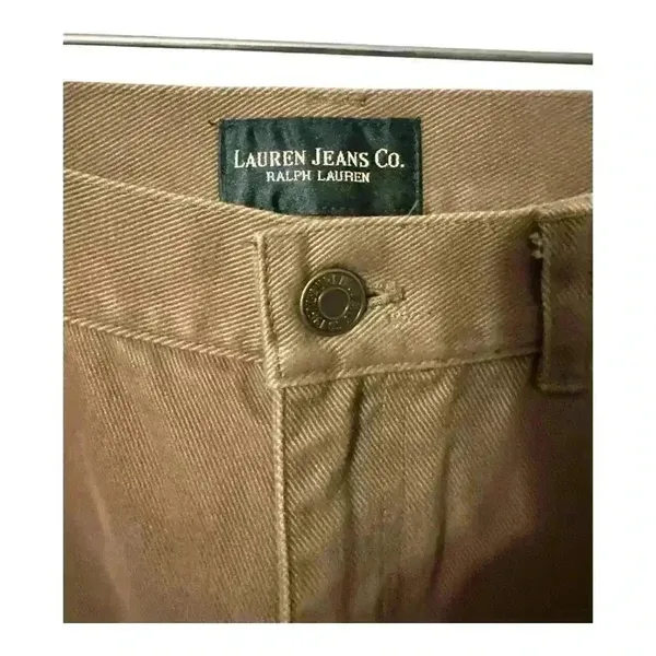 Lauren Ralph Lauren Womens Tan‎ Straight Jeans, Size 12 - Image 3
