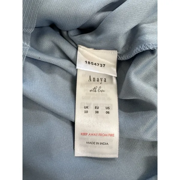 Anaya With Love Bridesmaid tulle one shoulder maxi dress in soft blue Zs 6 - Image 9