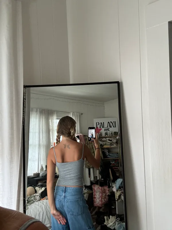 Grey Lace Tank Size XS - Image 2