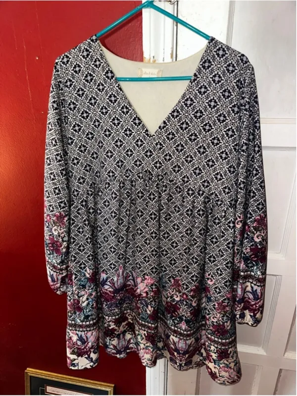 Altar'd State Floral Print Bohemian Babydoll Mini Dress Bridgerton Romantic - Image 5