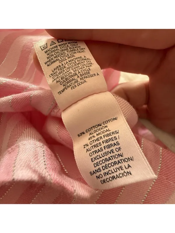 Victoria’s Secret Pink Striped PJ Pajama Sleep Romper Sz S Small - Image 8
