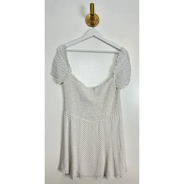 REFORMATION Bambina Polka Dot Dress in Vanilla Size Large - Image 4
