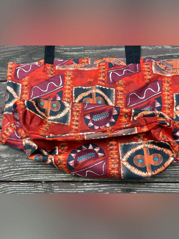 Unisex Boho Maximalist Fabric Tribal Shoulder Tote Bag Casual Everyday Wear|LRG - Image 8