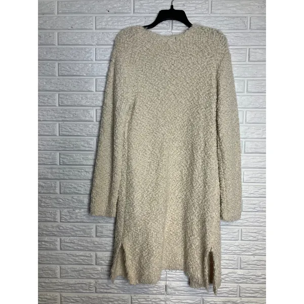 POL cream Boucle long open cardigan super soft cozy layer women's‎ size medium - Image 7