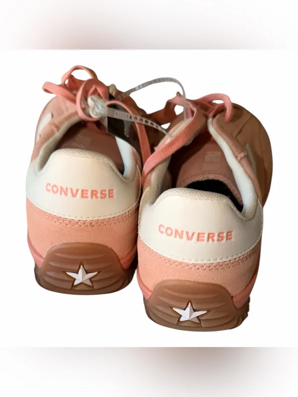NEW Converse Pink Run Star Low Trainers Suede Lace Up M-8 W-9.5 - Image 12