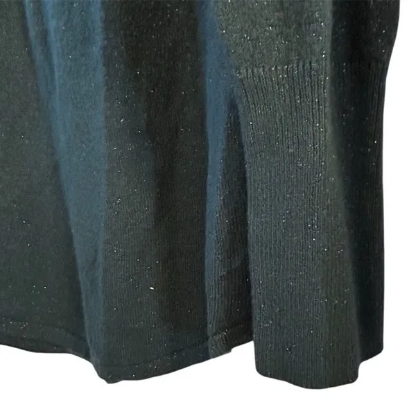 Apt. 9 Women's Medium metallic Green Pullover Sweater Long‎ Sleeve Casual - Image 3
