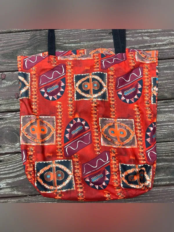 Unisex Boho Maximalist Fabric Tribal Shoulder Tote Bag Casual Everyday Wear|LRG - Image 6