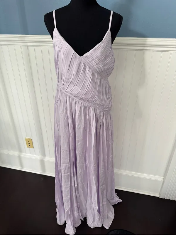 NWT Trina Turk Cherry Grove Lavender Purple Maxi Dress Size Large - Image 5