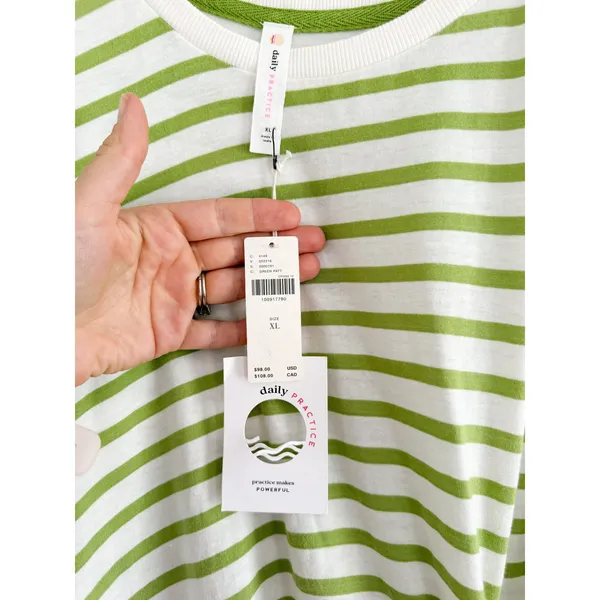 Anthropologie Daily Practice | NWT Tiebreaker Striped Midi Dress Green | Sz XL - Image 6