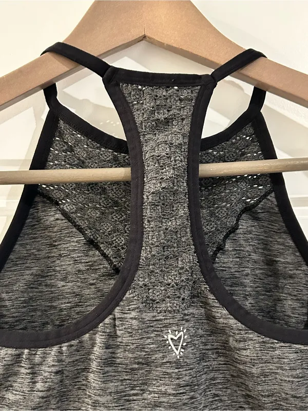 Betsey Johnson Performance Racerback Sports Bra Gray Size S - Image 5