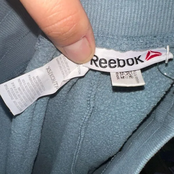 Reebok gray blue cozy loungewear athletic XS joggers - Image 2