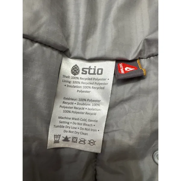 Stio Womens Azura Insulated Jacket Gray Black Quilted Primaloft Puffer Medium - Image 7