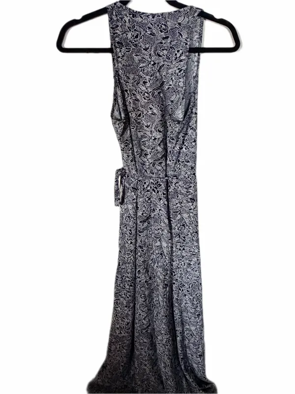 Abercrombie black and white floral maxi wrap dress S - Image 2