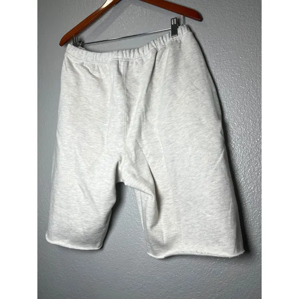 Free People FP For The Win Long Shorts Sz Large Oatmeal Heather 99% cotton - Image 5