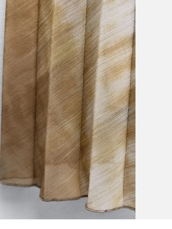 Nwot Zara Women Tie Dye Pleated Halter Dress Multicolored Sz Xs 3666/096 - Image 7