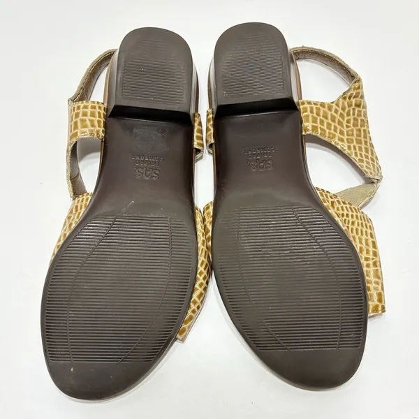 SAS Suntimer Tripad Comfort US 9 Snake Print Bronze Patent Leather Sandals - Image 11