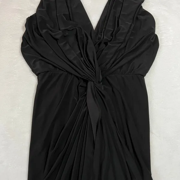 MISA Los Angeles Leza Mini Dress Size XS V-Neck Sleeveless Knot Front LBD Party - Image 8