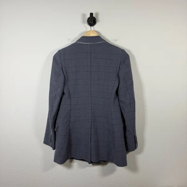 NWOT Wilfred by Aritzia Margaux Oversized Plaid Blazer Blue/Grey Size 0 - Image 11