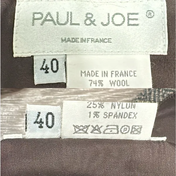VTG Paul & Joe‎ Brown Tweed Wool Blend Shift Dress Size Small Heritage Preppy - Image 8