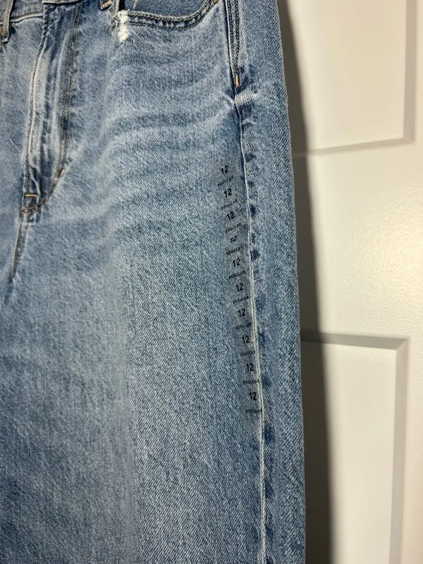 American Eagle Size 12 baggy mom jeans super high rise - Image 8