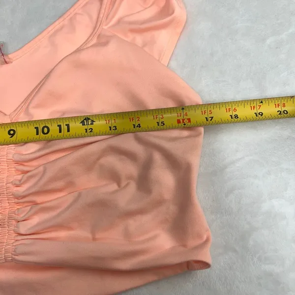 Free People Movement Orange V Neck Breathe Deeper Top XL Women - Image 7