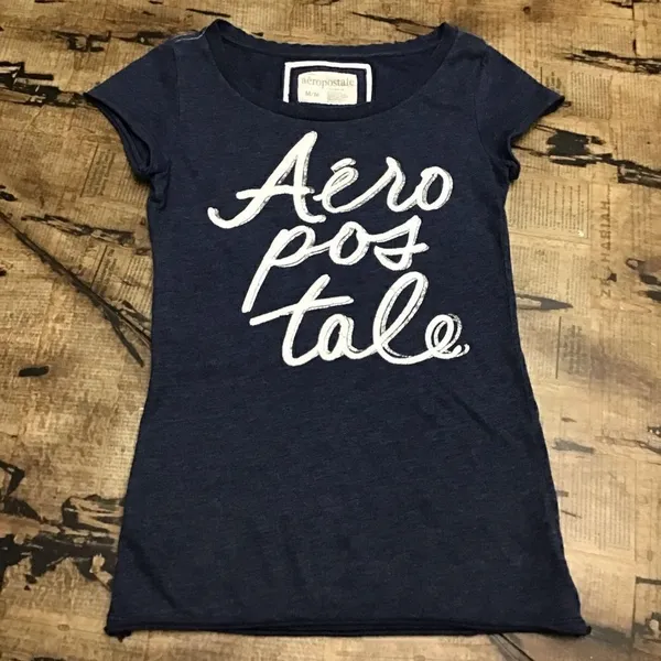Aeropostale Blue Logo Tee - Image 3