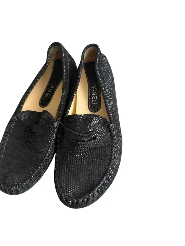 VAN ELI Black Leather Loafers Flats Size 6.5 - Image 6
