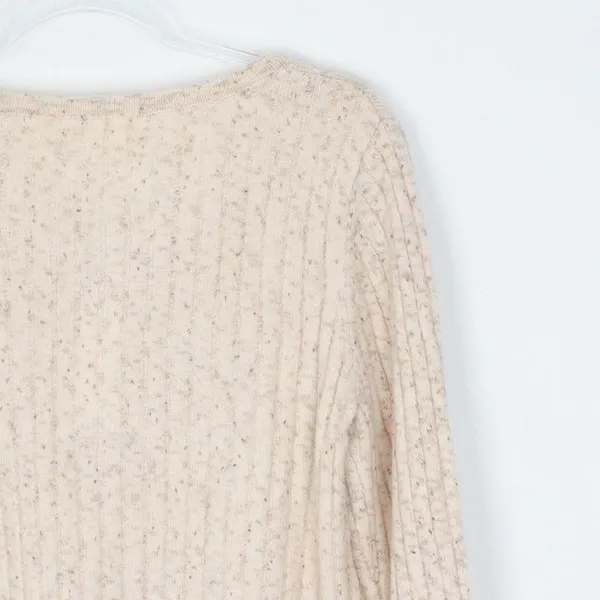 NWT Heartloom Womens Lilah Henley‎ Pullover Sweater in Oat Size L Minimalist - Image 8