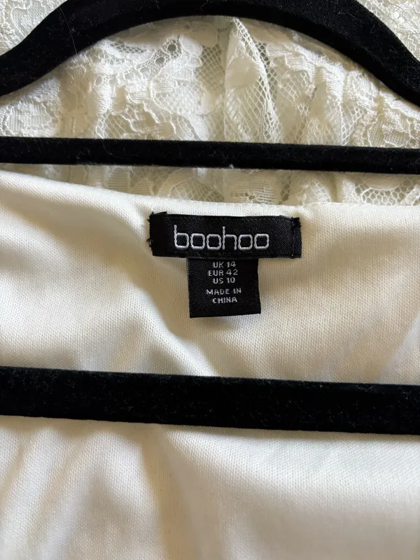 Boohoo Lace Dress White - Image 4