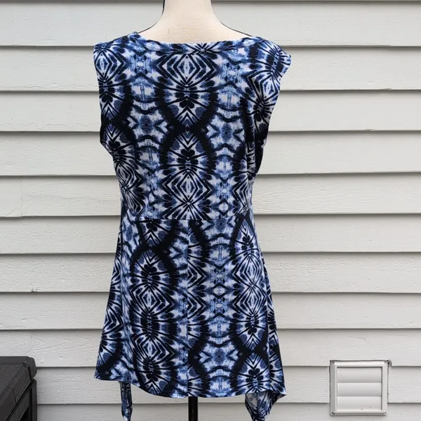 Fig & Blu Sleeveless Tie Dye Tunic Top | Tie Dye Sleeveless Shirt - Image 5