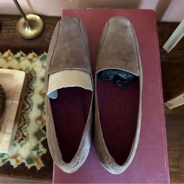 Munro Diedre Cocoa Suede Leather Brown‎ Flats Slip On Loafers Shoes NEW Size 7N - Image 5