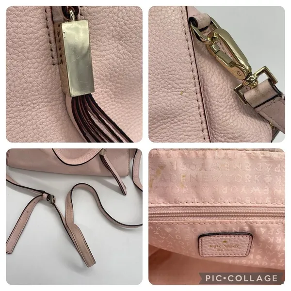 Kate‎ Spade Dominique Pink Leather Street Pebble Purse Handbag Shoulder Strap - Image 6