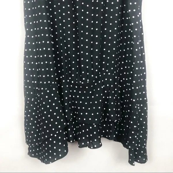 Polka Dot Sleeveless Ruffle Hem Tank Dress Size Medium - Image 12