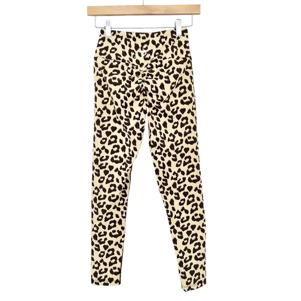 Ryderwear Leopard Cheetah Scrunch Butt Leggings Sz S - Image 3