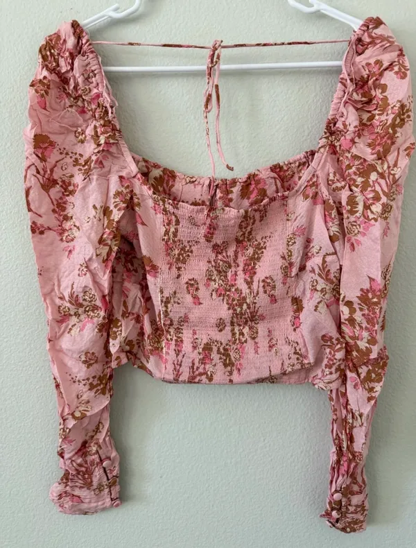 Free People Three people tie back peasant blouse - Image 3