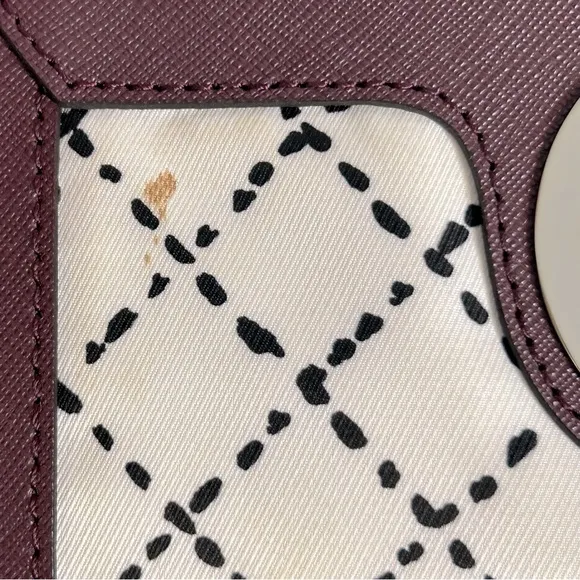 Kate Spade Sally Newbury Lane Burgundy Mulled Wine Crossbody Leather‎ Bag - Image 12