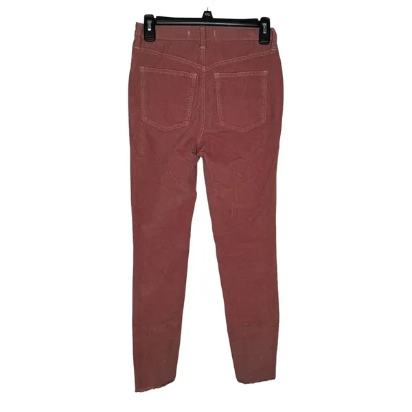 We The Free People Women's Pants Mid-Rise‎ Skinny Corduroy Raw Hem Brown 25 NWT - Image 6