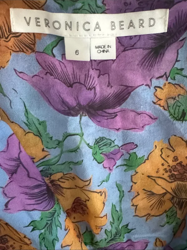 VERONICA BEARD 100% Silk Sean Floral-Printed Ruched Dress | Size 6🌸 - Image 13