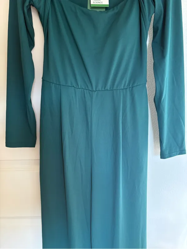 HALARA Emerald Green Wide-Leg Jumpsuit with Square Neck - Image 6