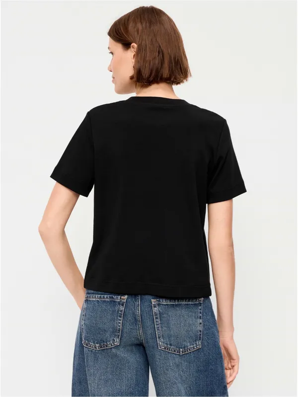NWT Old Navy Relaxed Heavyweight Black T-Shirt - Image 3