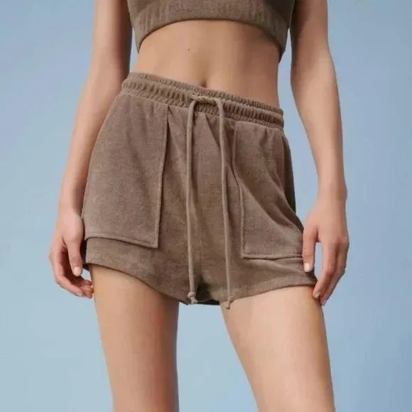 ZARA Tan Terrycloth Shorts Set - Image 4