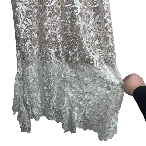 NEW NWOT Bronx & Banco Tiffany Blanc Lace Midi Dress In White - Image 9