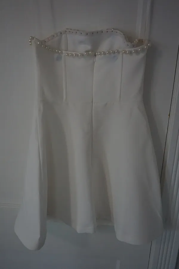 Altar'd State White Strapless Mini Dress - Image 3