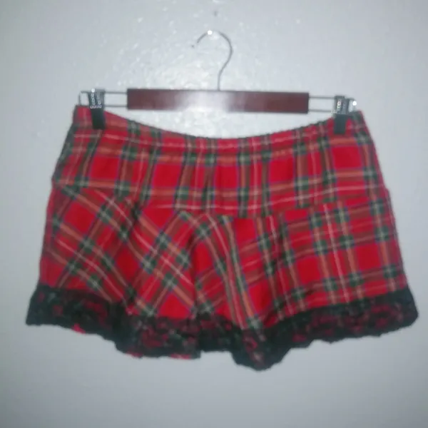 Dreamgirl Scotty Girl S Sexy Mini Mini Skirt in Red Tartan Plaid - Image 7