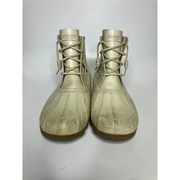 Sperry‎ Saltwater Duck Boots Womens 9 Cream Fair Waterproof Rubber STS82522 - Image 2