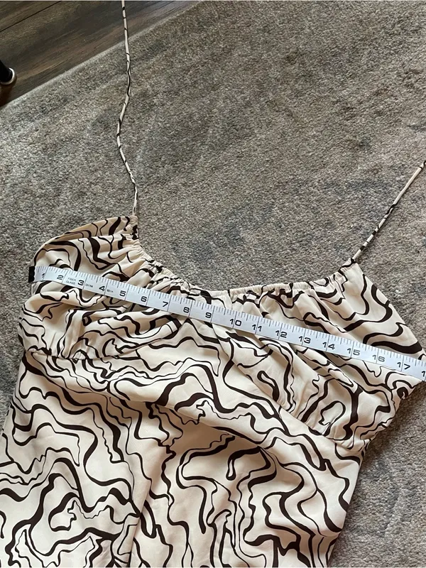 Abercrombie & Fitch Abstract Zebra Print Halter Mini Dress Medium - Image 2