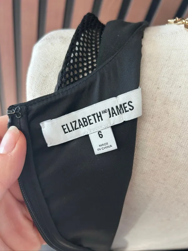 Elizabeth and James goth like sexy dress size 6 mini dress black sleeves - Image 6